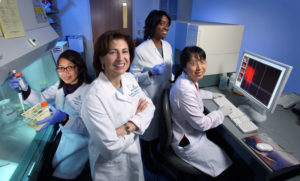 Suzanne Topalian e o seu equipo que investiga a inmunoterapia contra o cancro.