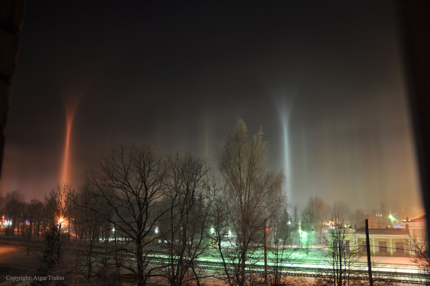 Piares de luz sobre Letonia